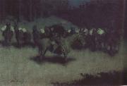 Scare in a Pack Train (mk43) Frederic Remington